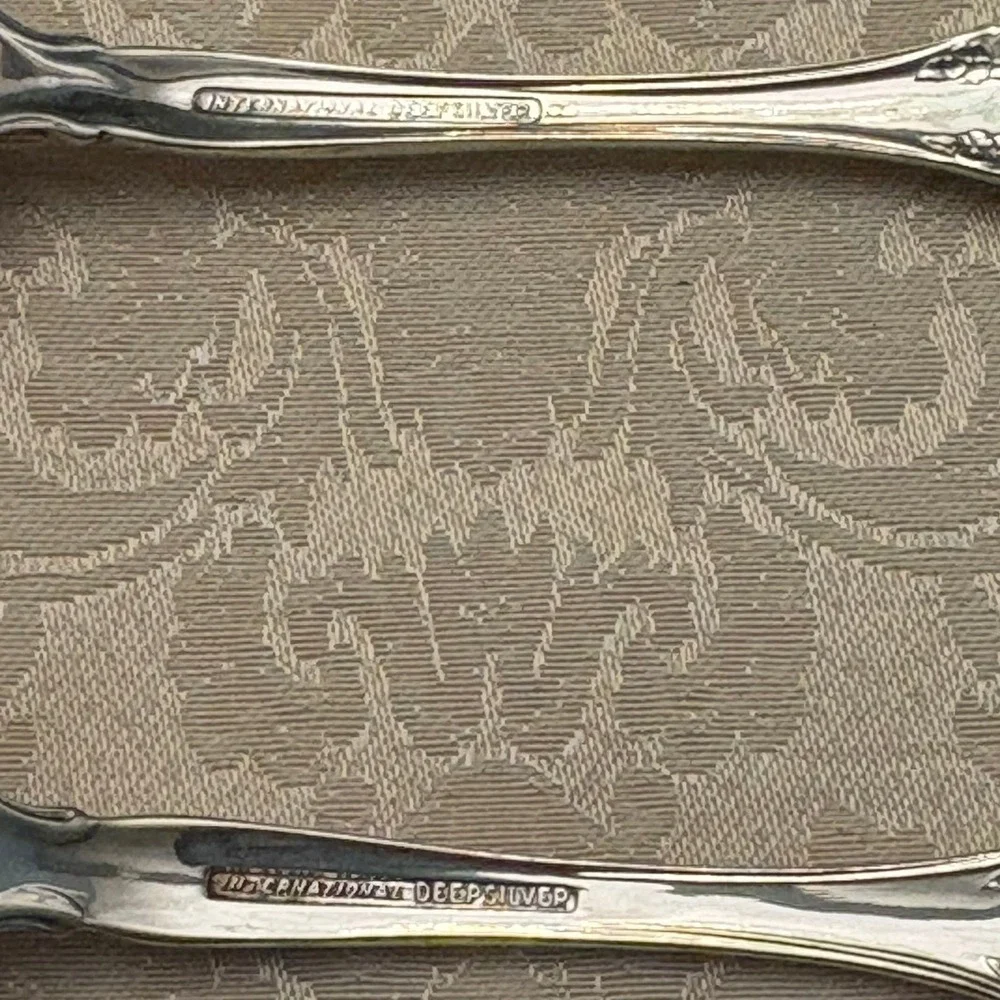 Orleans International Silver Shell Casserole Spoon Cold Meat Serving Fork Set